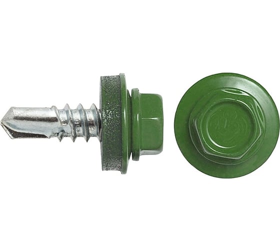 Кровельный саморез SWFS RAL-6002, ZP, 5.5х19 мм, 3500 шт. тов-146105 1