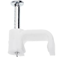 Клипса кабельная Smartbuy 7 мм плоская, белая 50 шт. SBE-scc-7