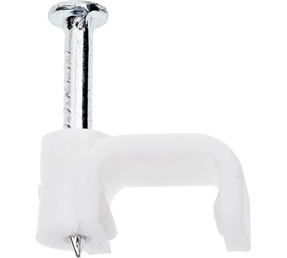 Клипса кабельная Smartbuy 7 мм плоская, белая 50 шт. SBE-scc-7 1