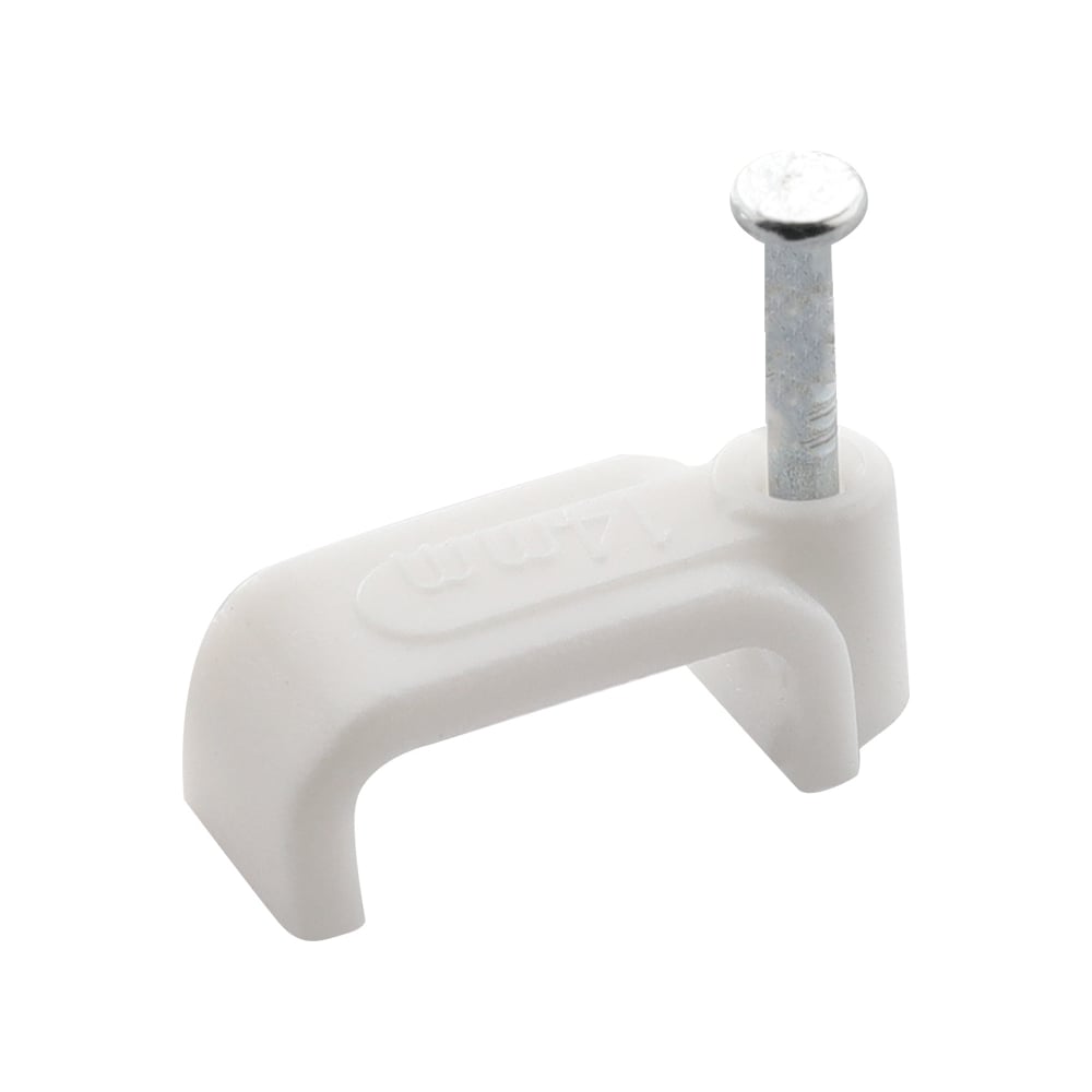 Клипса кабельная Smartbuy 8 мм плоская, белая 50 шт. SBE-scc-8 ...