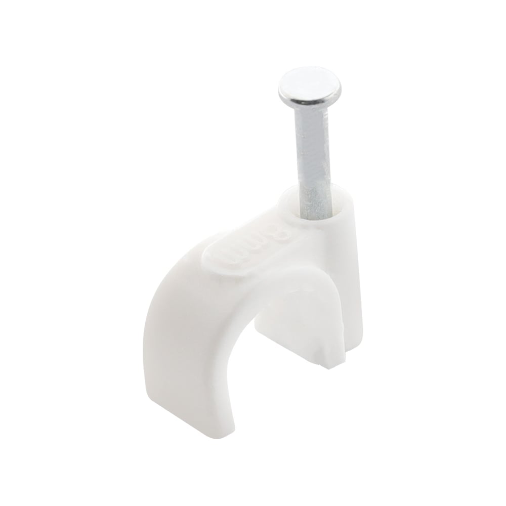 Клипса кабельная Smartbuy 6 мм круглая, белая 50 шт. SBE-rcc-6 ...