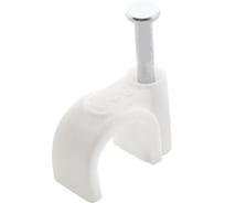 Клипса кабельная Smartbuy 6 мм круглая, белая 50 шт. SBE-rcc-6