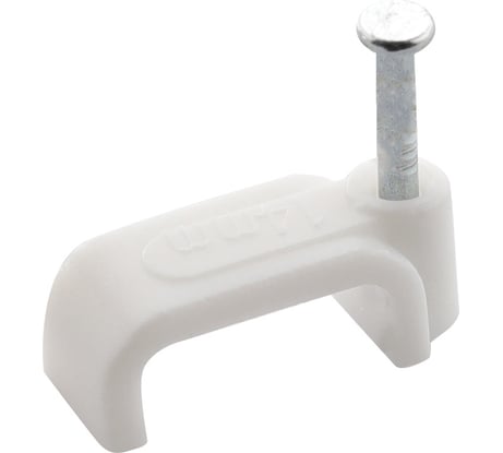 Клипса кабельная Smartbuy 6 мм плоская, белая 50 шт. SBE-scc-6