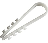 Дюбель-хомут для круглого кабеля Smartbuy 19x25 мм нейлон белый, 100 шт. SBE-CJ-25-w