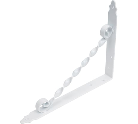 Фигурный кронштейн Домарт 250х200 мод.2 белый 171019