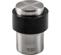 Ограничитель дверной Ренц напольный, матовый черный никель/черный INDS 34 MBN/Black