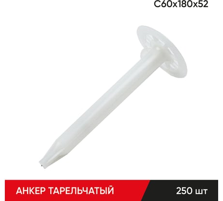 Анкер тарельчатый по бетону MOLOT С60/180/52 (250 шт.) 60180523