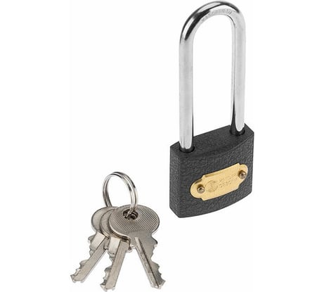 Навесной замок ЧЕТЫРЕ СЕЗОНА Чугун 32 мм, длинная дужка 79-0023