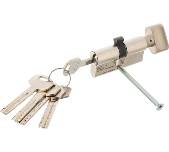Механизм цилиндровый ABUS D12R430 ключ/вертушка 30-30 (60 мм) NI 5 key 00029225