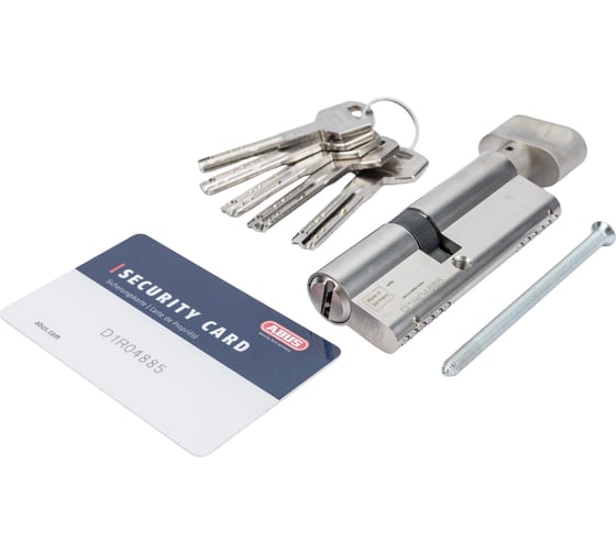 Механизм цилиндровый ABUS D12R430 ключ/вертушка 35-45 (80 мм) NI 5 key 00029231