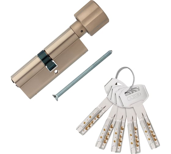 Механизм цилиндровый ABUS D12R430 ключ/вертушка 40-40 (80 мм) NI 5 key 00029229 1