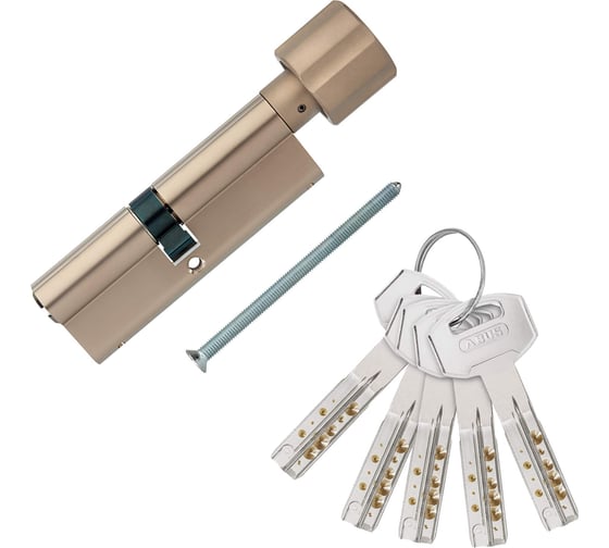 Европрофильный цилиндр ABUS D12R430 ключ/вертушка 45-35 (80 мм) NI 5 key 29228 1