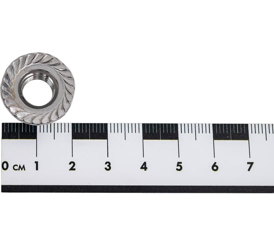 Гайка шестигранная с фланцем с насечками DINFIX DIN 6923 А2 НЕРЖ M 10 (100 шт) 00-0004875