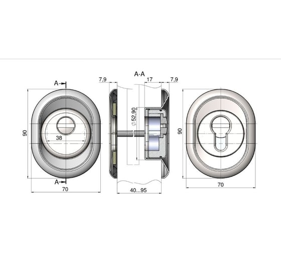 Броненакладка CRIT БН-36/26-Чб 05731