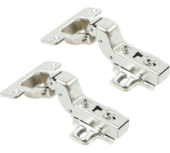 Петля Lemax PROF clip-on с доводчиком, 110 градусов, вкладная, никель (2 шт.) 2pcs-M350-Inst