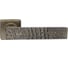 Дверная ручка Ренц Crocodile - Кожа крокодила, античная бронза, 2 шт. INDH 654-02 MAB 1