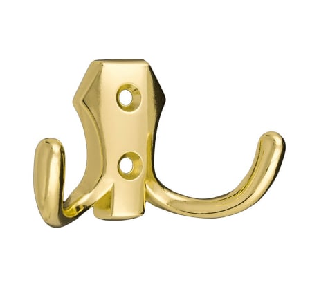 Крючок Tech-Krep/Zitar 2405, 2-х рожковый, золото 1 шт - пакет 129916