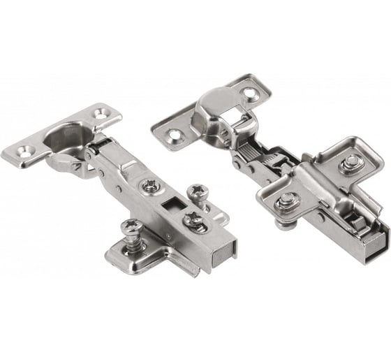 Петля GTV CIHC 08 mini полунакладная самозакрывающаяся с ответной планкой H-0 и еврошурупом ZP-CIHC080ZE