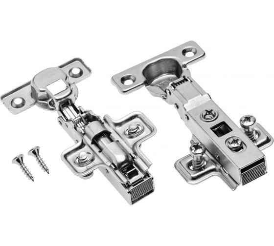 Петля GTV CIHC 08 mini полунакладная самозакрывающаяся с ответной планкой H-0 и еврошурупом ZP-CIHC080ZE