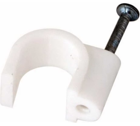 Круглый крепеж кабеля REXANT 12 мм, белый упак. 50 шт 07-4012