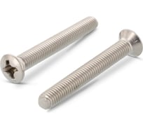 Винт Metiz-A2, DIN966 M4x10 мм, А2, нерж. полупот. гол. крестообразный шлиц, 2 шт. 9662410 2