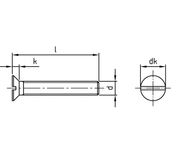 Винт Metiz-A2, DIN963 M5x12 мм, А2, нерж. потай гол. прямой шлиц, 2 шт. 9632512 2