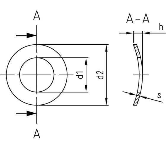Шайба пружинная Metiz-A2 М8, DIN 137, А2, нержавеющая, 10 шт. 13728 10