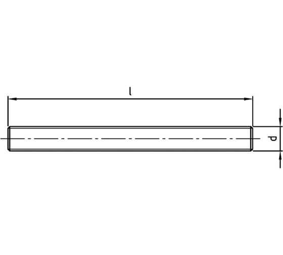 Шпилька Metiz-A2 М14x1000, нержавеющая, резьбовая, DIN975, M14x1000, A2, 1 шт. 9752141 1