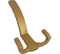 Крючок мебельный Trodos ZY-146A 3-рожковый, сплав ЦАМ, сатиновое золото матовый, 302173