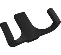 Крючок мебельный Trodos ZY-146B 2-рожковый, сплав ЦАМ, черный, 302177