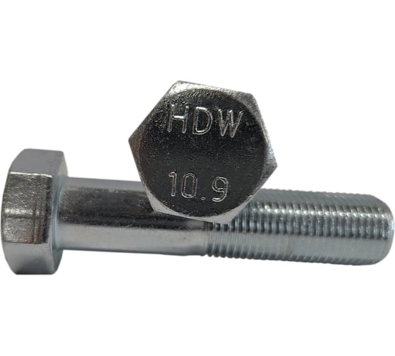 Болт ZAMETAL М10x100x10.9 DIN 960 шаг 1.25, оцинкованный, упаковка 50 шт. ZA074308 1