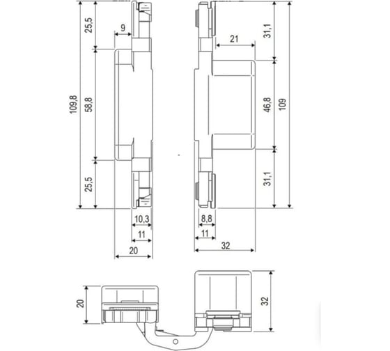 Скрытая петля MORELLI HH-24 SC цвет матовый хром 9014467