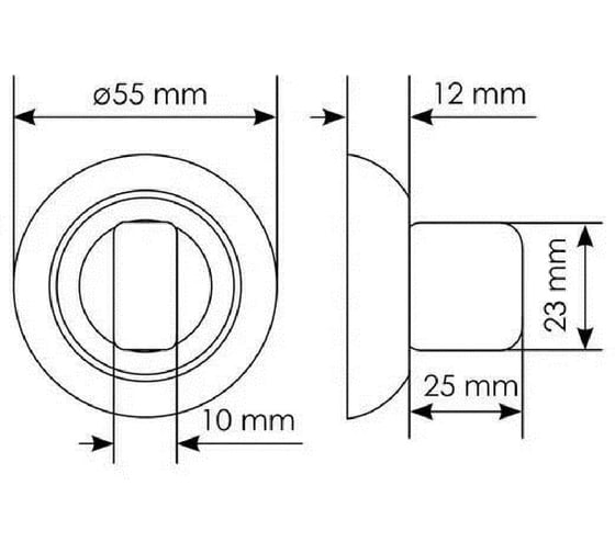 Сантехническая завертка MORELLI MH-WC SN/CP цвет-бел. никель/хром 9008259