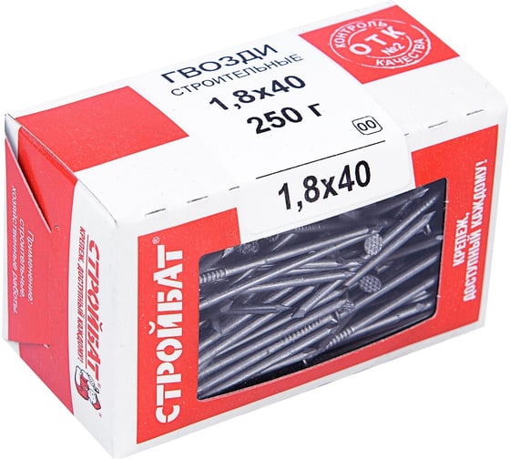 Строительные гвозди Стройбат 1,8x40 0,25 кг 001151