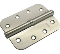 Петля MORELLI MSD-C 100x70x2.5 SN L стальная скругленная левая без коронки, цвет-бел.никель 9009824