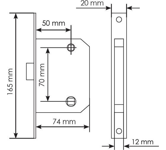 Сантехническая защелка MORELLI 2070 SN 9008910