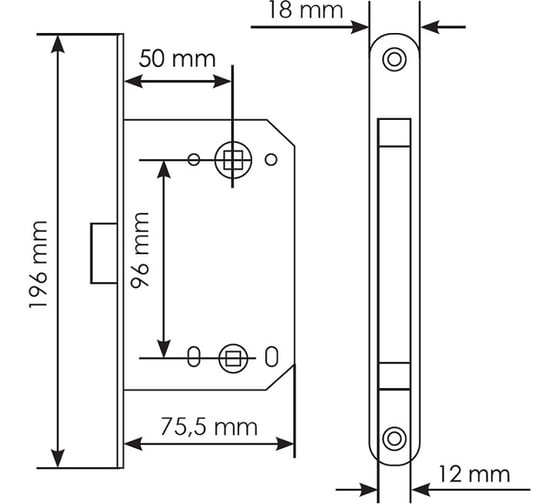 Магнитный сантехнический замок MORELLI M1895 W, цвет - белый 9012554