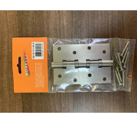 Латунная петля MORELLI MBU 100X70X3-4BB SN цвет-белый никель 9010233