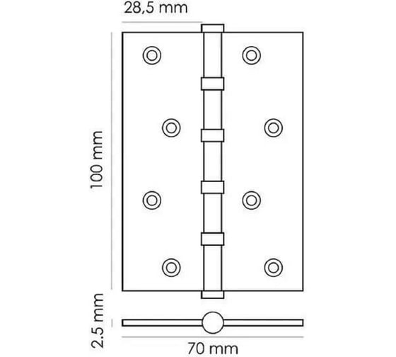 Латунная петля MORELLI цвет-мат.золото MBU 100X70X3-4BB SG 9010232