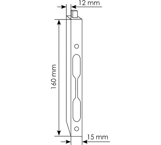 Торцевой шпингалет MORELLI цвет-золото L160 PG 9008918