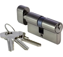 Ключевой цилиндр с заверткой MORELLI 60 мм, цвет-черный никель 60CK BN 9010624