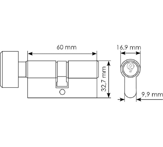 Ключевой цилиндр с заверткой MORELLI 60мм 60CK AB 9008939 1