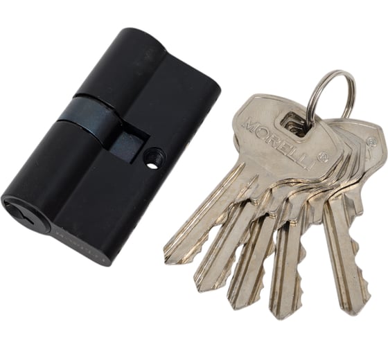 Ключевой цилиндр MORELLI 60мм, цвет-черный 60C BL 9012519