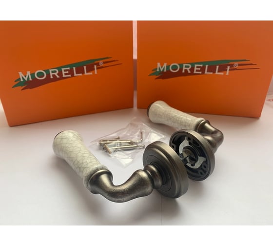 Дверная ручка MORELLI цвет-старое мат.серебро/серый MH-41-CLASSIC OMS/GR 9011394