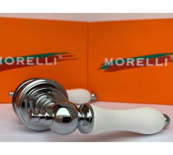 Дверная ручка MORELLI цвет-хром/белый MH-42-CLASSIC PC/W 9011399
