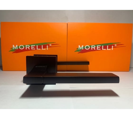 Дверная ручка MORELLI MH 47-S6 BL на квадратной розетке 6 мм, цвет черный 9012521