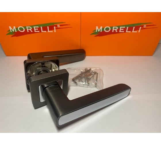 Дверная ручка MORELLI "Flex", цвет-графит/хром  MH-44 GR/CP-S55 9011772