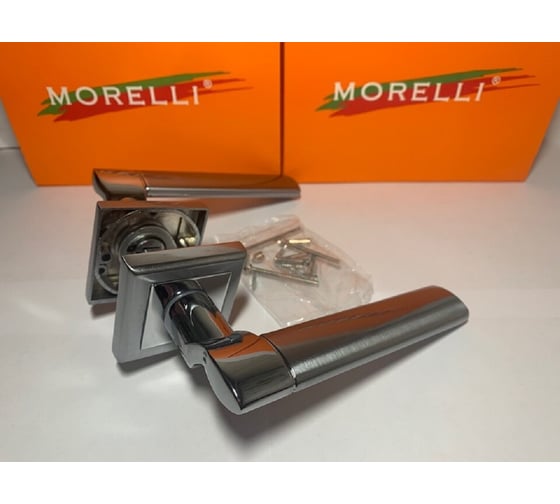 Дверная ручка MORELLI "Agbar", цвет-мат.хром/хром  MH-21 SC/CP-S 9010797