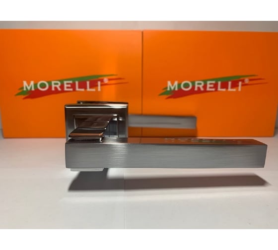 Дверная ручка MORELLI "Piquadro", цвет-мат.хром/хром  MH-37 SC/CP-S 9010621