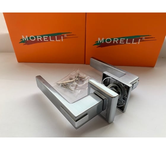 Дверная ручка MORELLI "Jura", цвет-мат.хром/хром  MH-43 SC/CP-S 9011771